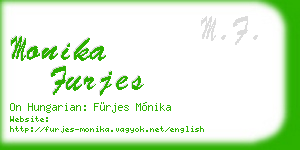 monika furjes business card
