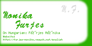 monika furjes business card